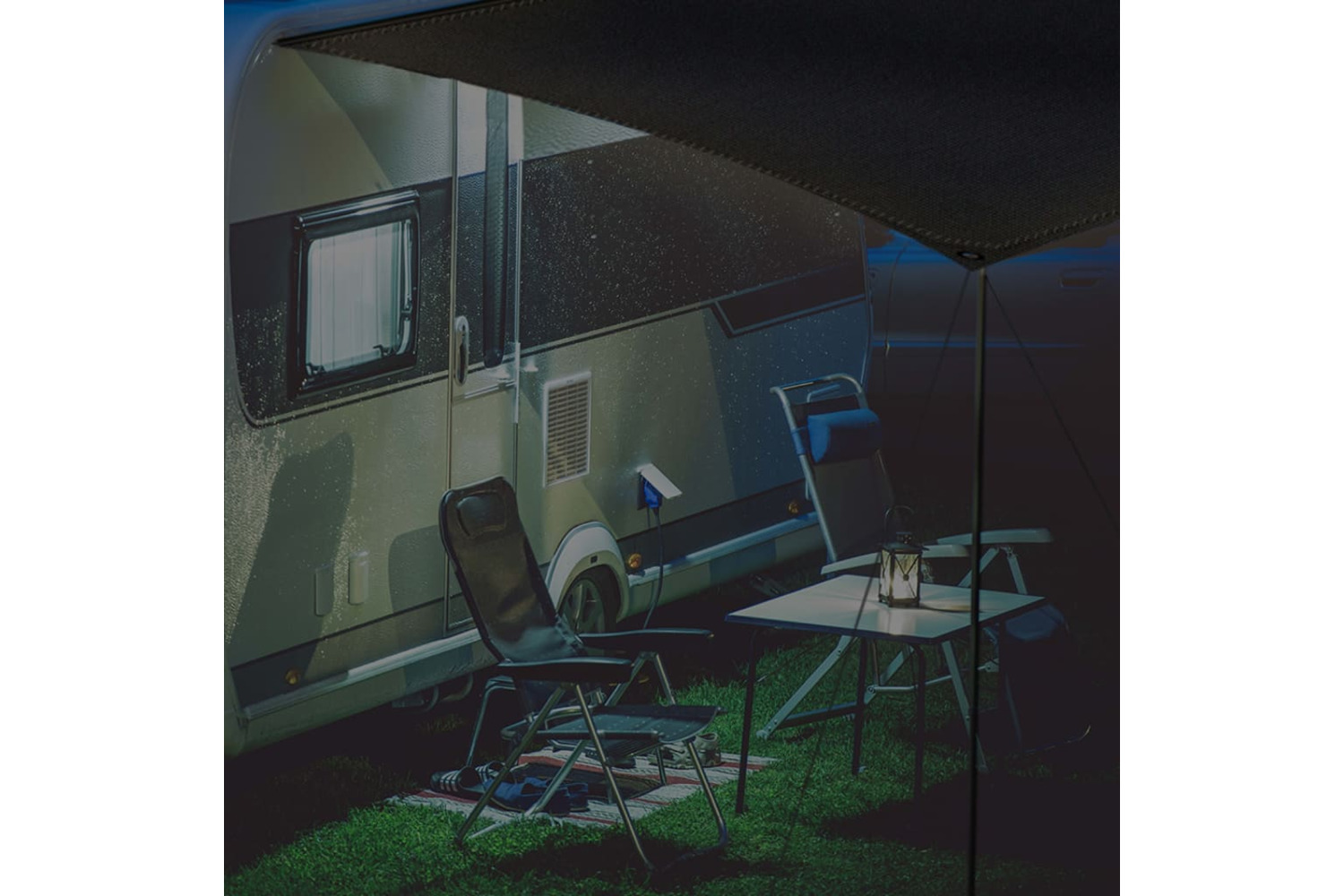 Mestic 438267 Awning Shade Cloth With Led 2.5x4 M Anthracite