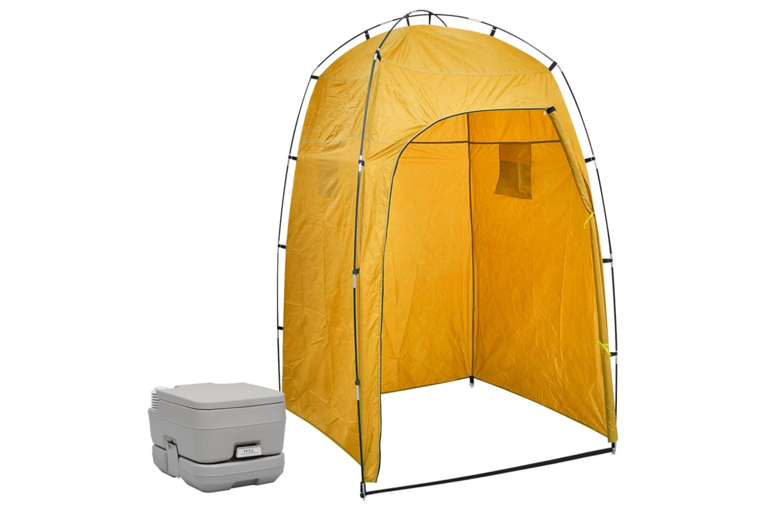 vidaXL 3081891 Portable Camping Toilet With Tent 10+10 L
