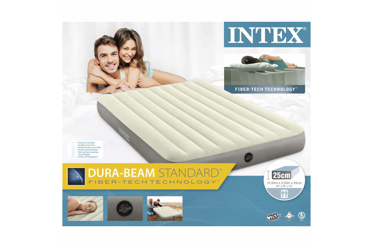 Intex deluxe single clearance high airbed queen