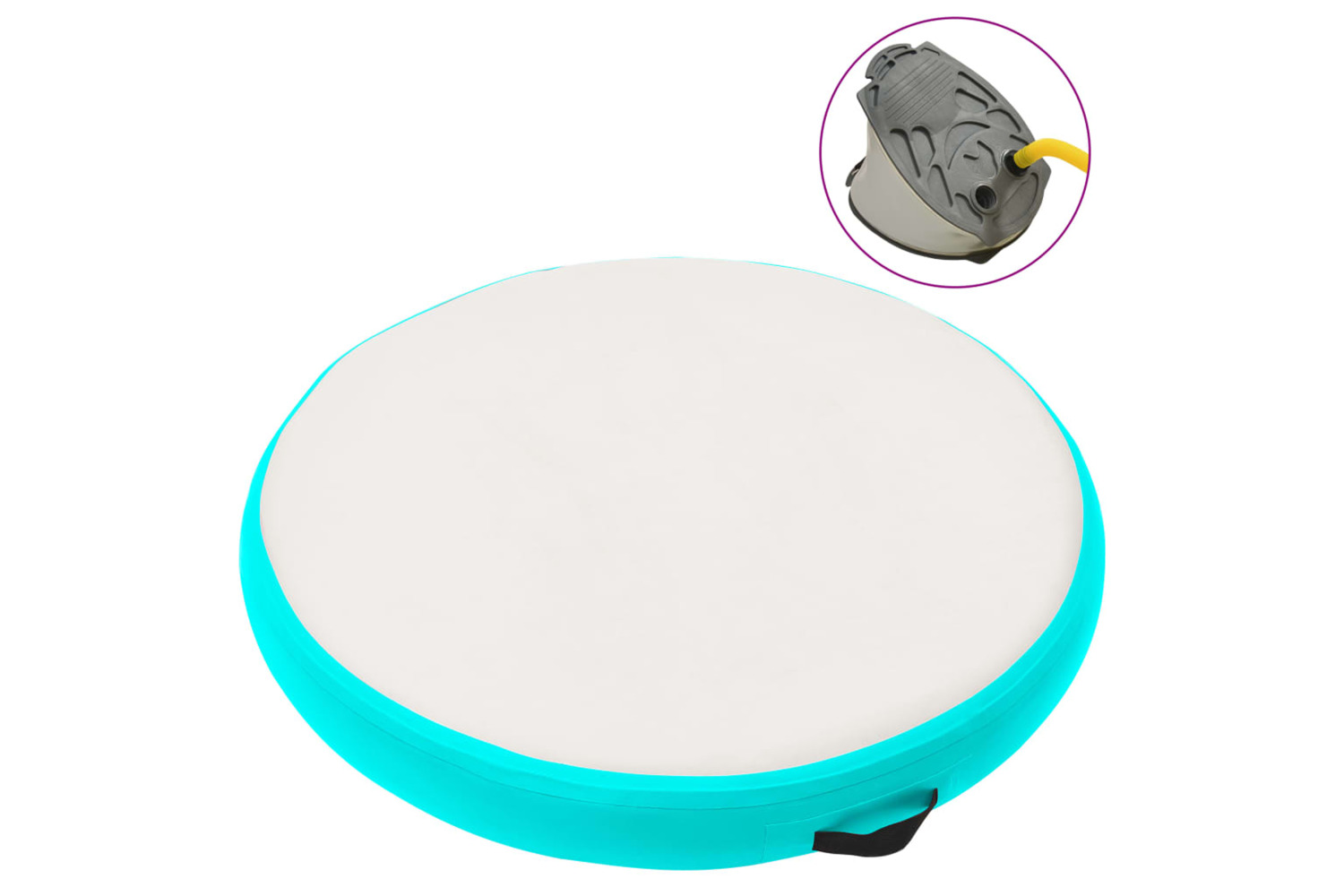 vidaXL 92711 Inflatable Gymnastic Mat With Pump 100x100x20cm Pvc Green