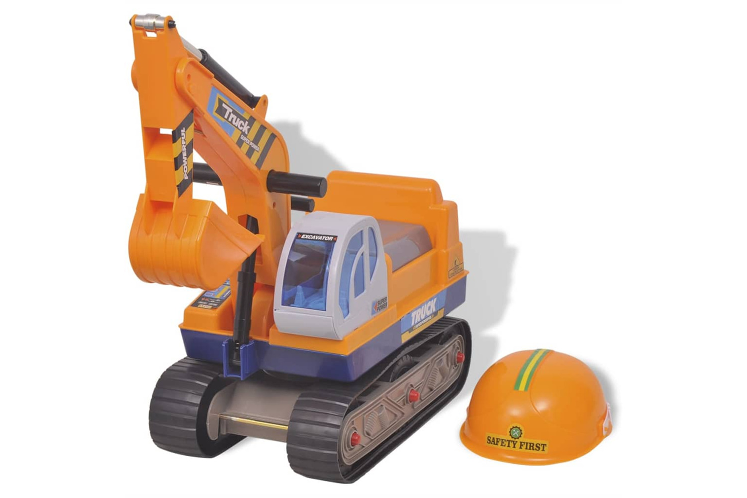 Vidaxl 100089 Ride-on Excavator Plastic | Yellow