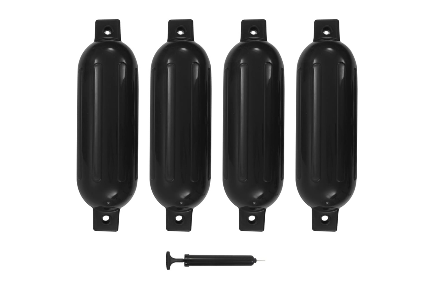Vidaxl Boat Fenders 4 Pcs Black 51x14 Cm Pvc