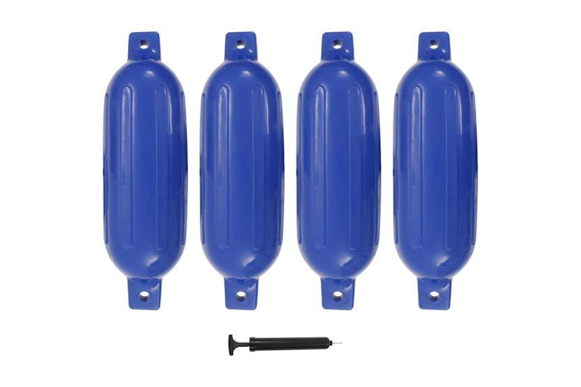 Vidaxl 92378 Boat Fender 4 Pcs Blue 58.5x16.5 Cm Pvc