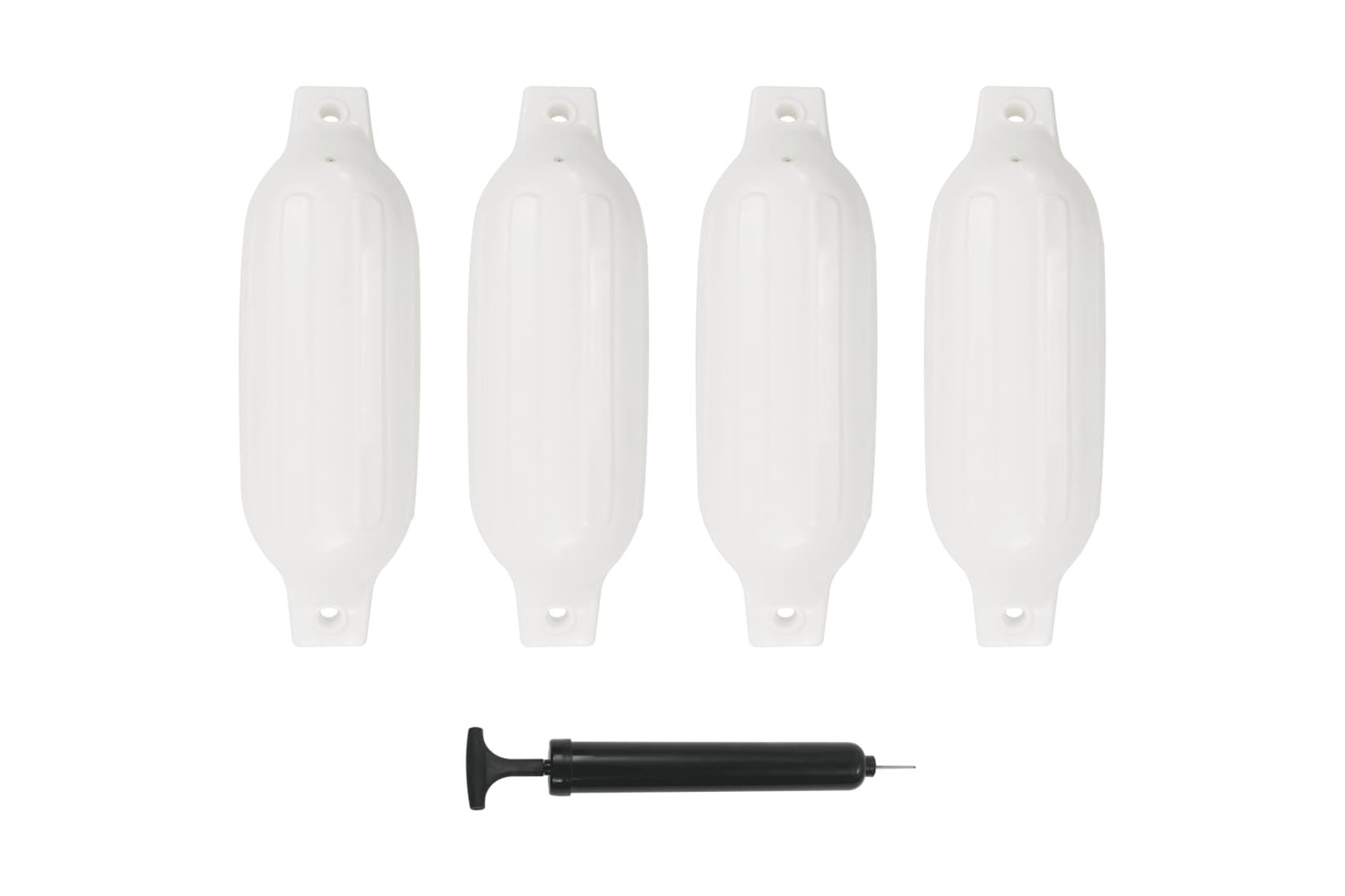Vidaxl Boat Fenders 4 Pcs White 41x11.5 Cm Pvc