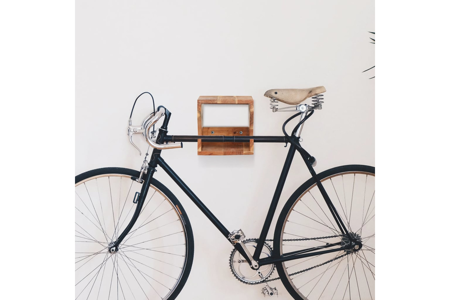 vidaXL 320479 Wall Mounted Bicycle Rack 35x25x25cm Solid Acacia Wood