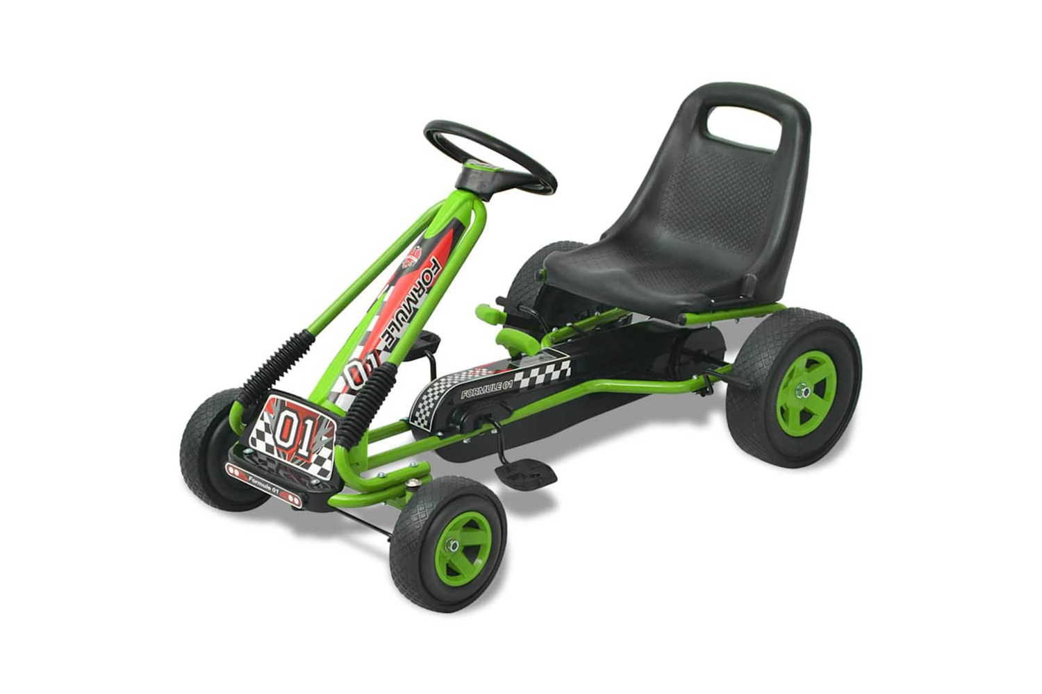 Vidaxl Pedal Go Kart with Adjustable Seat | Green