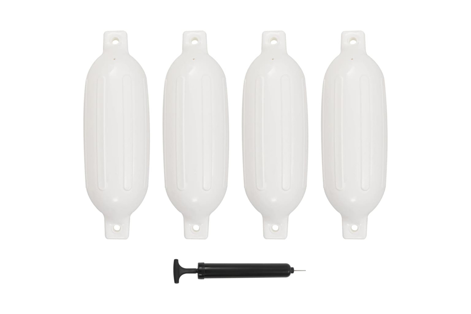Vidaxl Boat Fenders 4 Pcs White 58.5x16.5 Cm Pvc
