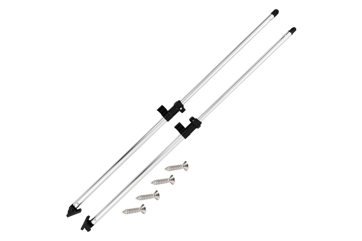 vidaXL 92389 Bimini Top Support Poles 2 Pcs Aluminium