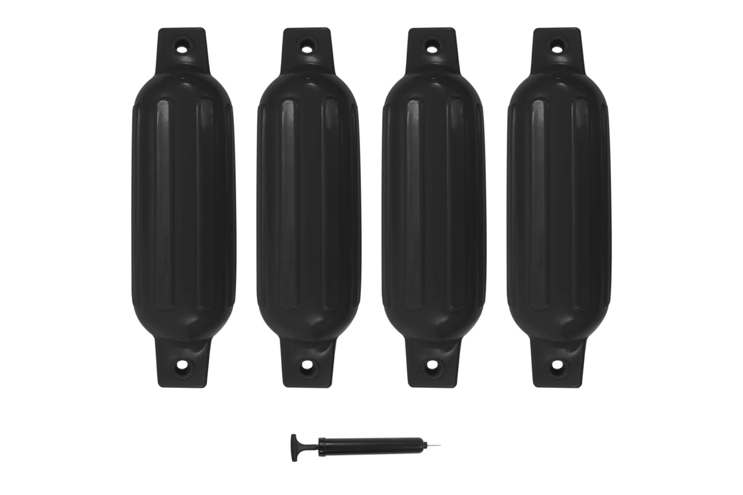 Vidaxl Boat Fenders 4 Pcs Black 41x11.5 Cm Pvc