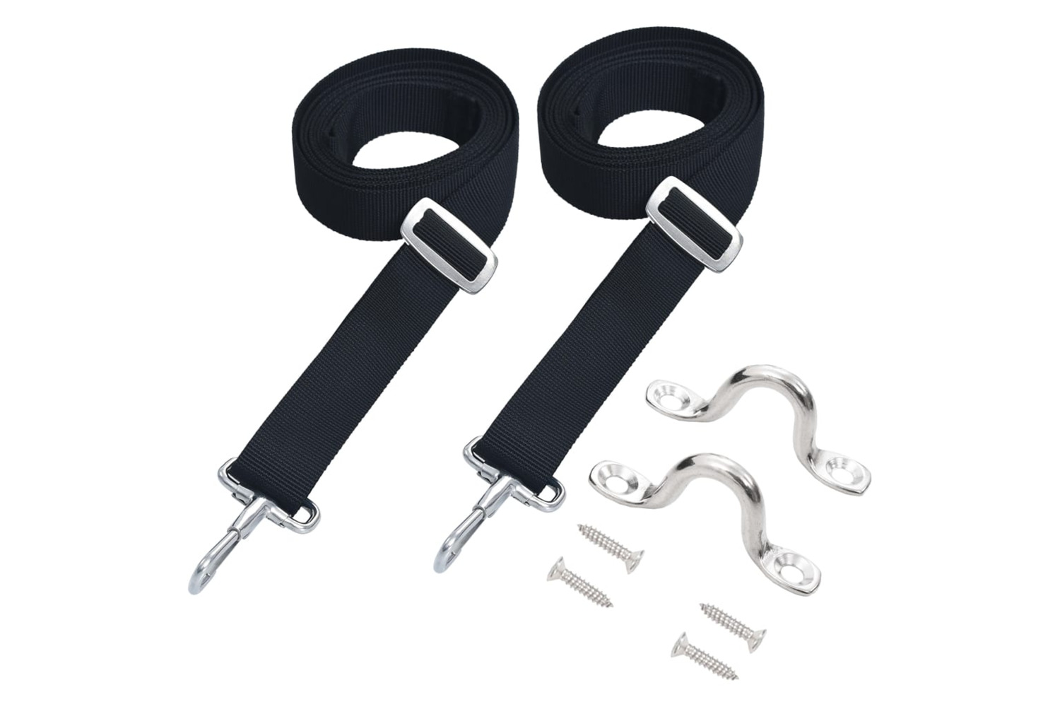 vidaXL 92388 Bimini Top Straps 2 Pcs Fabric And Stainless Steel