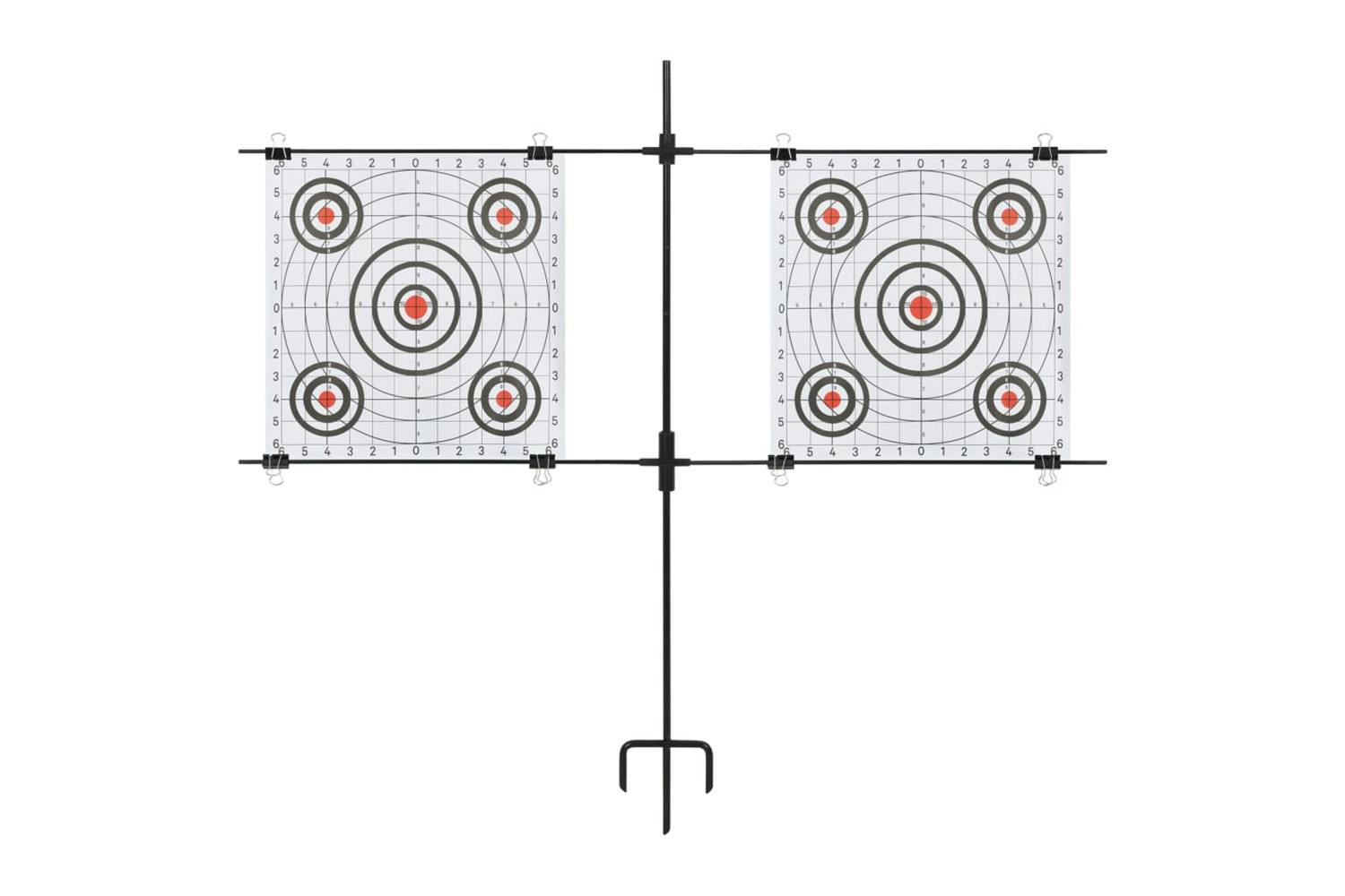 Vidaxl 91935 Target Paper Stand With Shooting Papers 78x76 Cm Steel