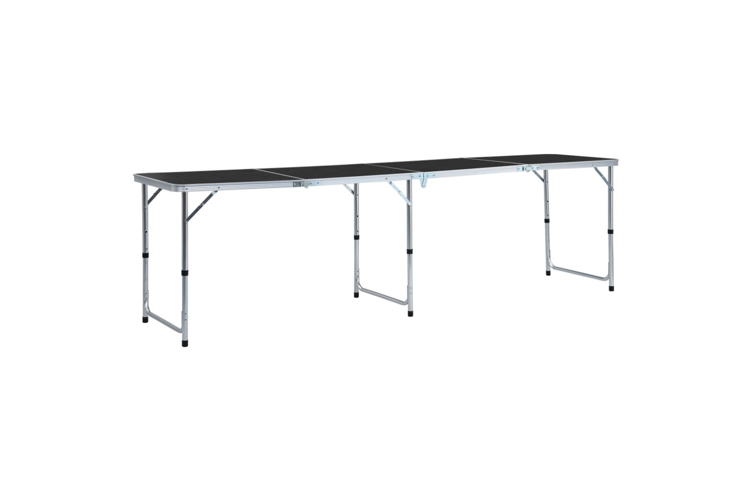 vidaXL 48177 Foldable Camping Table Grey Aluminium 240x60cm
