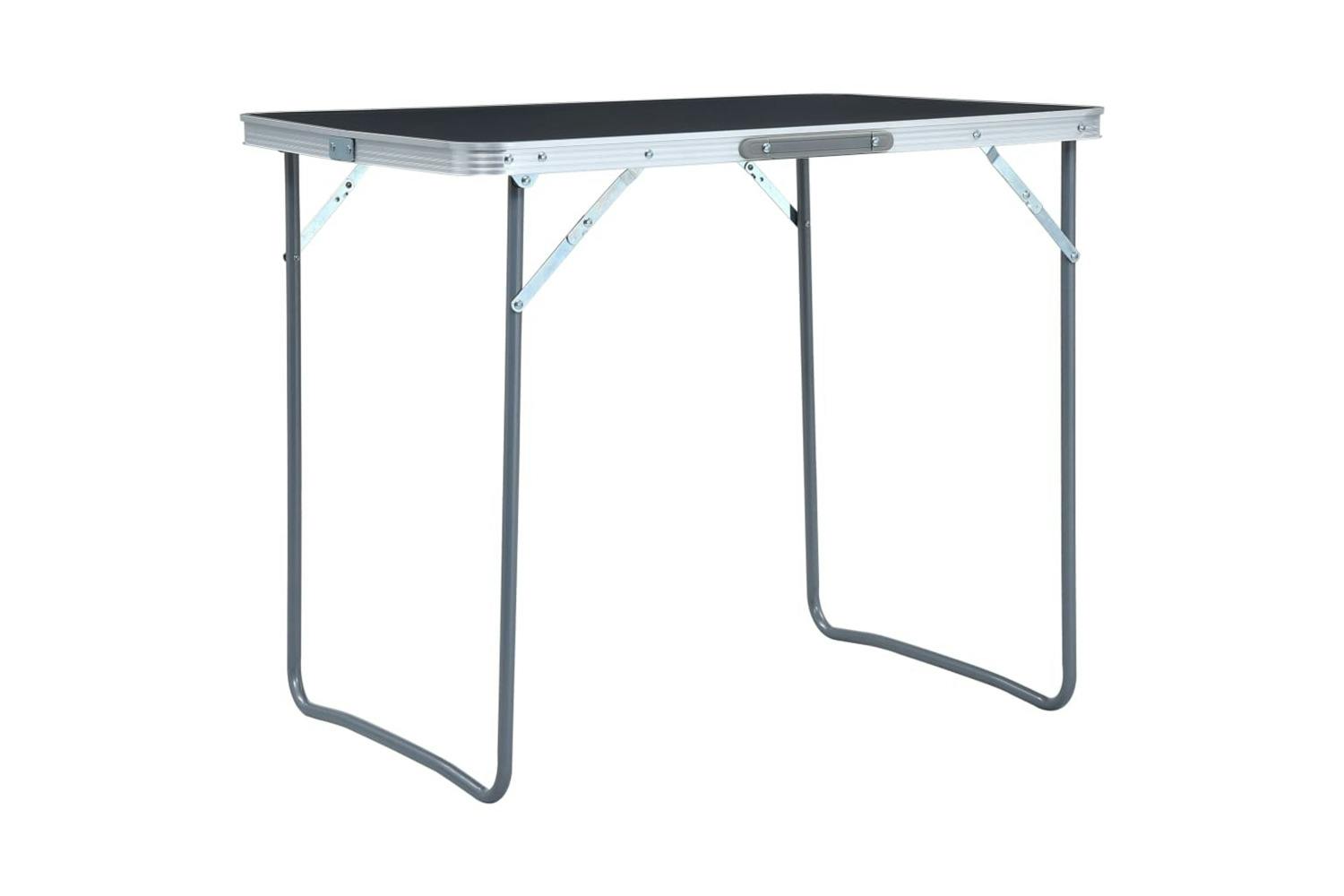 Vidaxl 48171 Foldable Camping Table With Metal Frame 80x60 Cm Grey