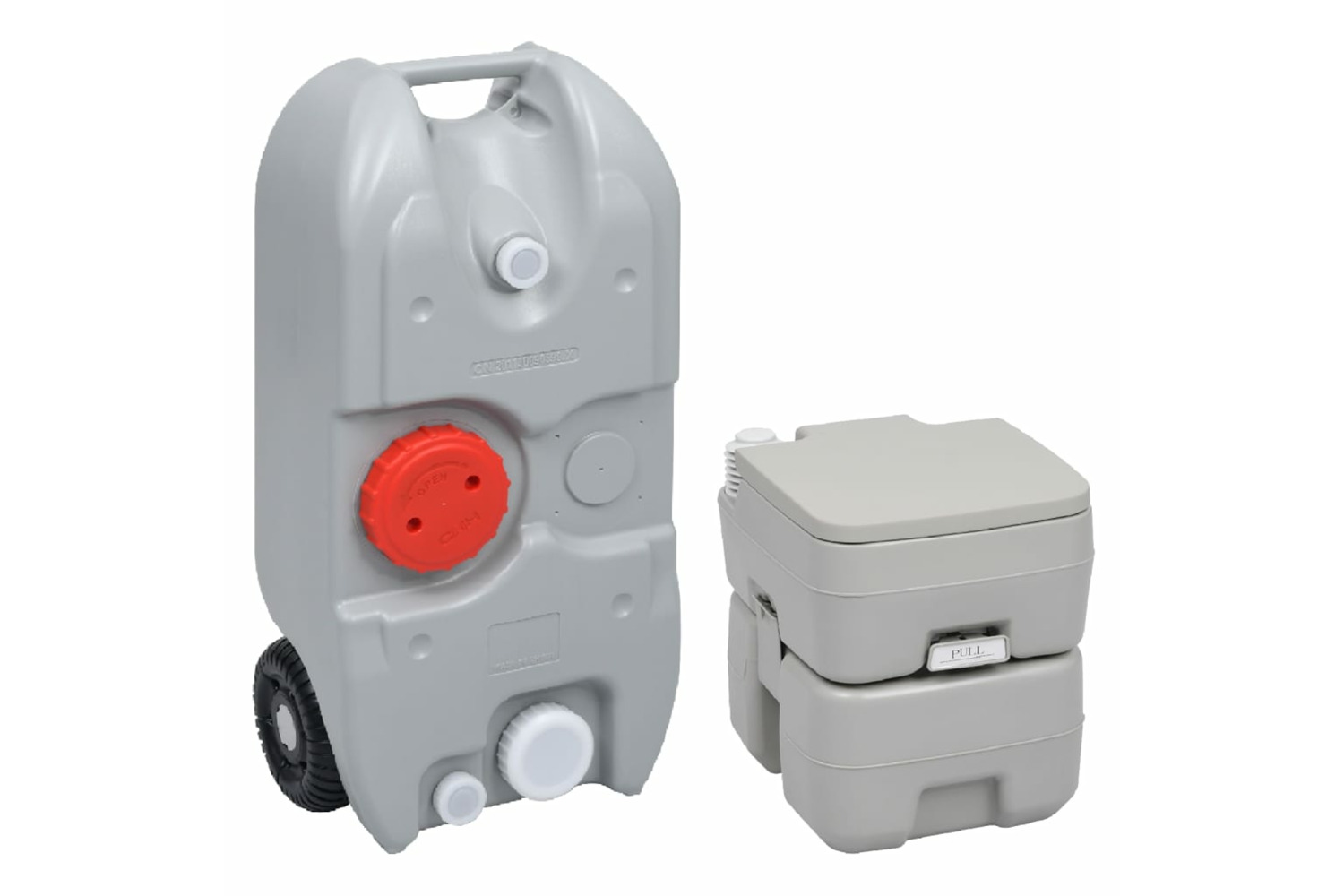 vidaXL 3154901 Portable Camping Toilet And Water Tank Set