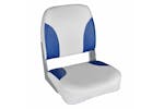 Vidaxl 279103 Boat Seats 2 Pcs Foldable Backrest Blue-white Pillow 41x36x48cm