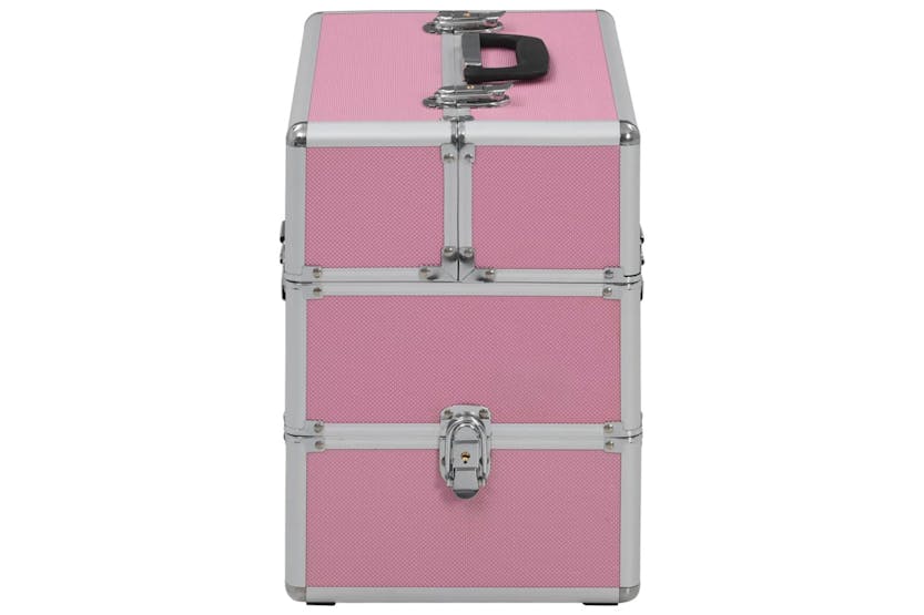 Vidaxl 91838 Make-up Case 37x24x35 Cm Pink Aluminium