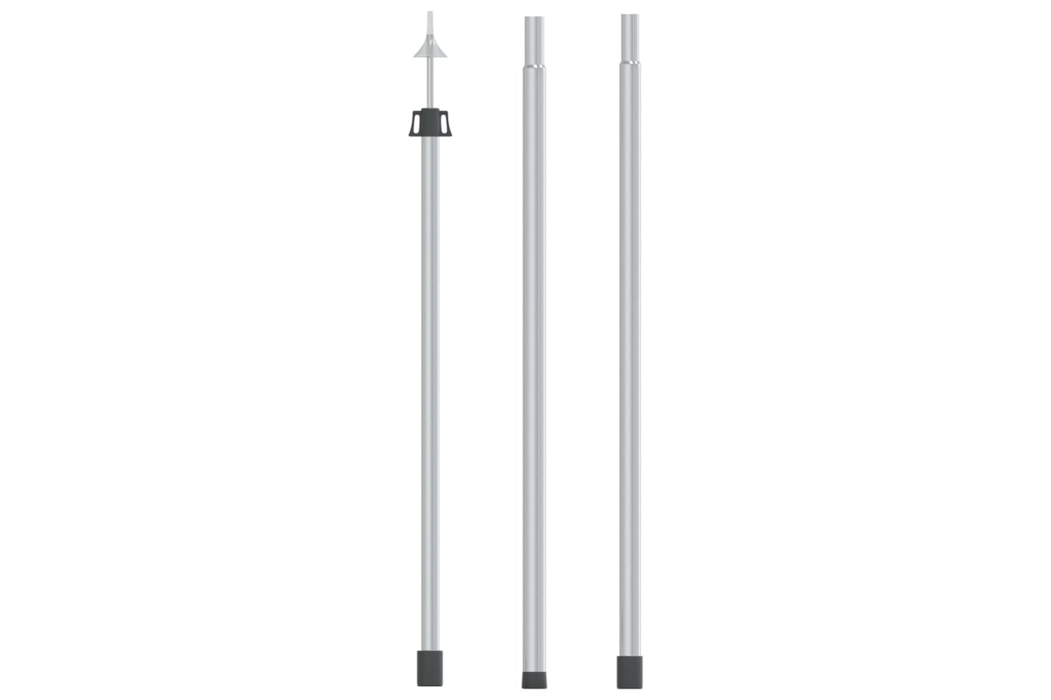 vidaXL 315218 Telescopic Tarp Pole With Length Of 102-260cm Aluminum