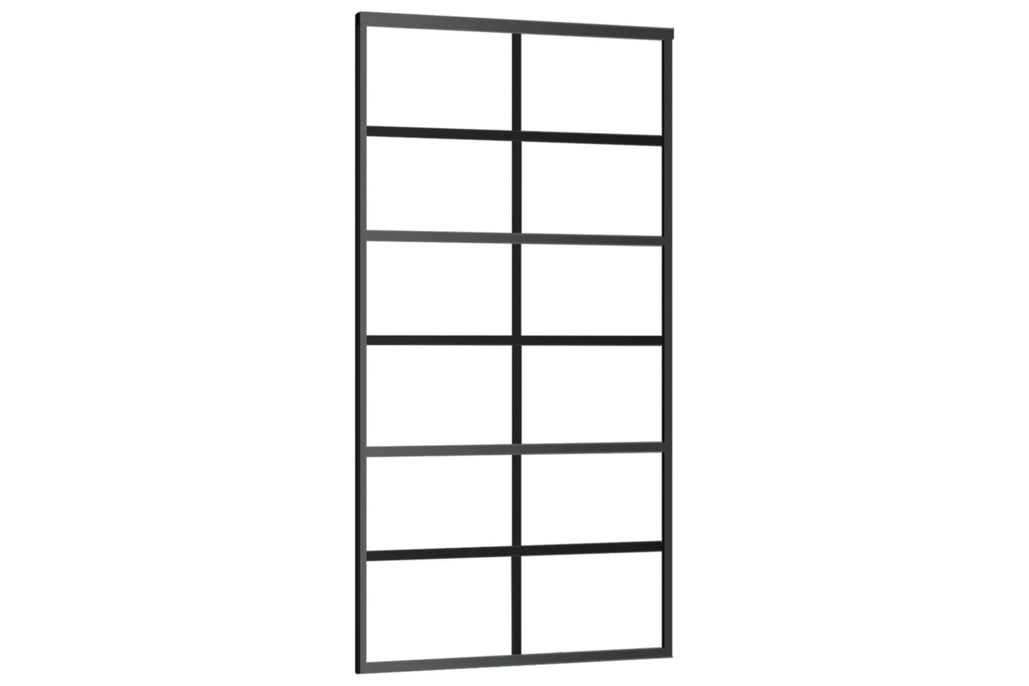 vidaXL 151019 Sliding Door Esg Glass And Aluminium 102x205cm Black