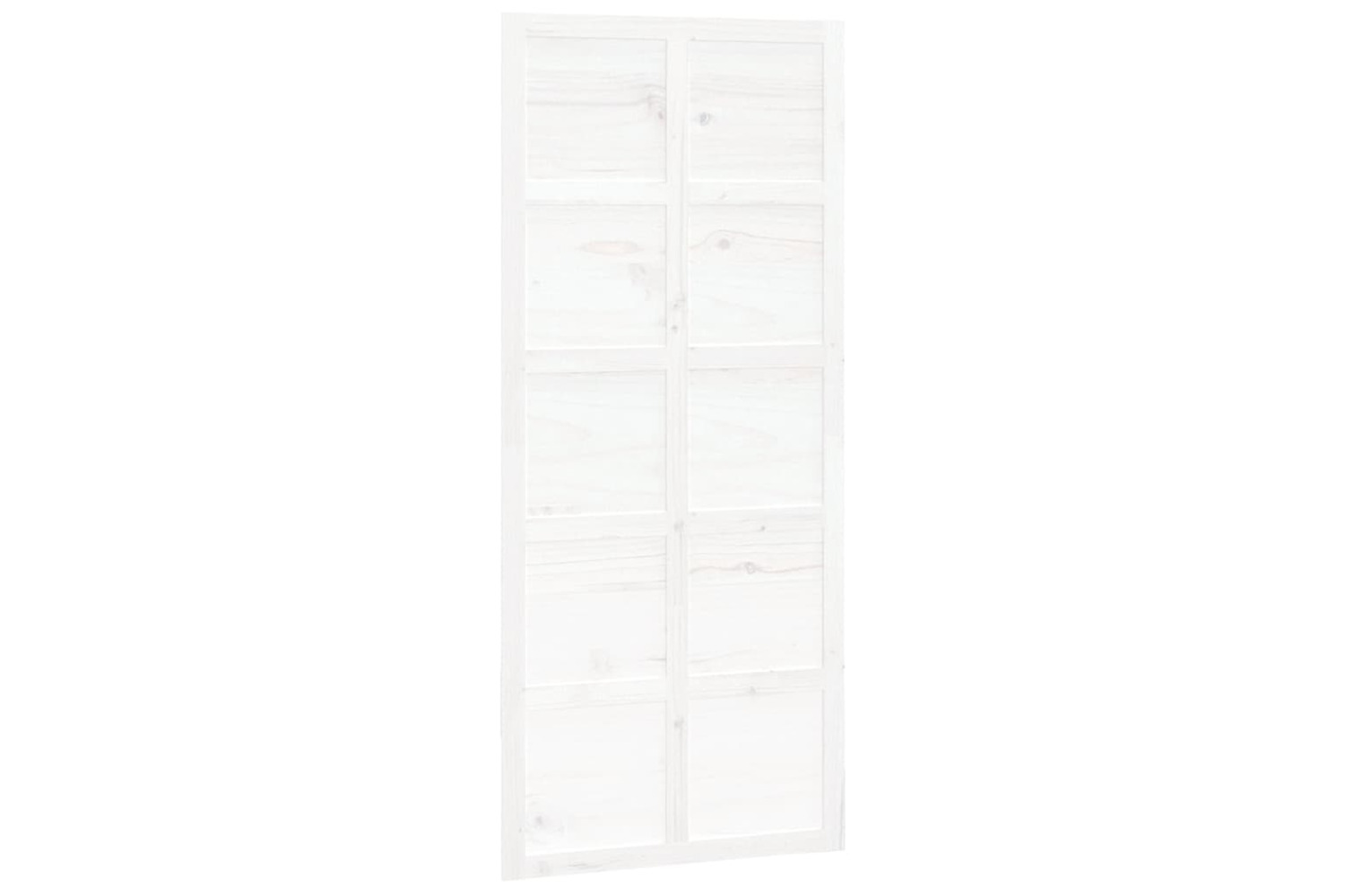 Vidaxl Barn Door White 90x1.8x214 Cm Solid Wood Pine