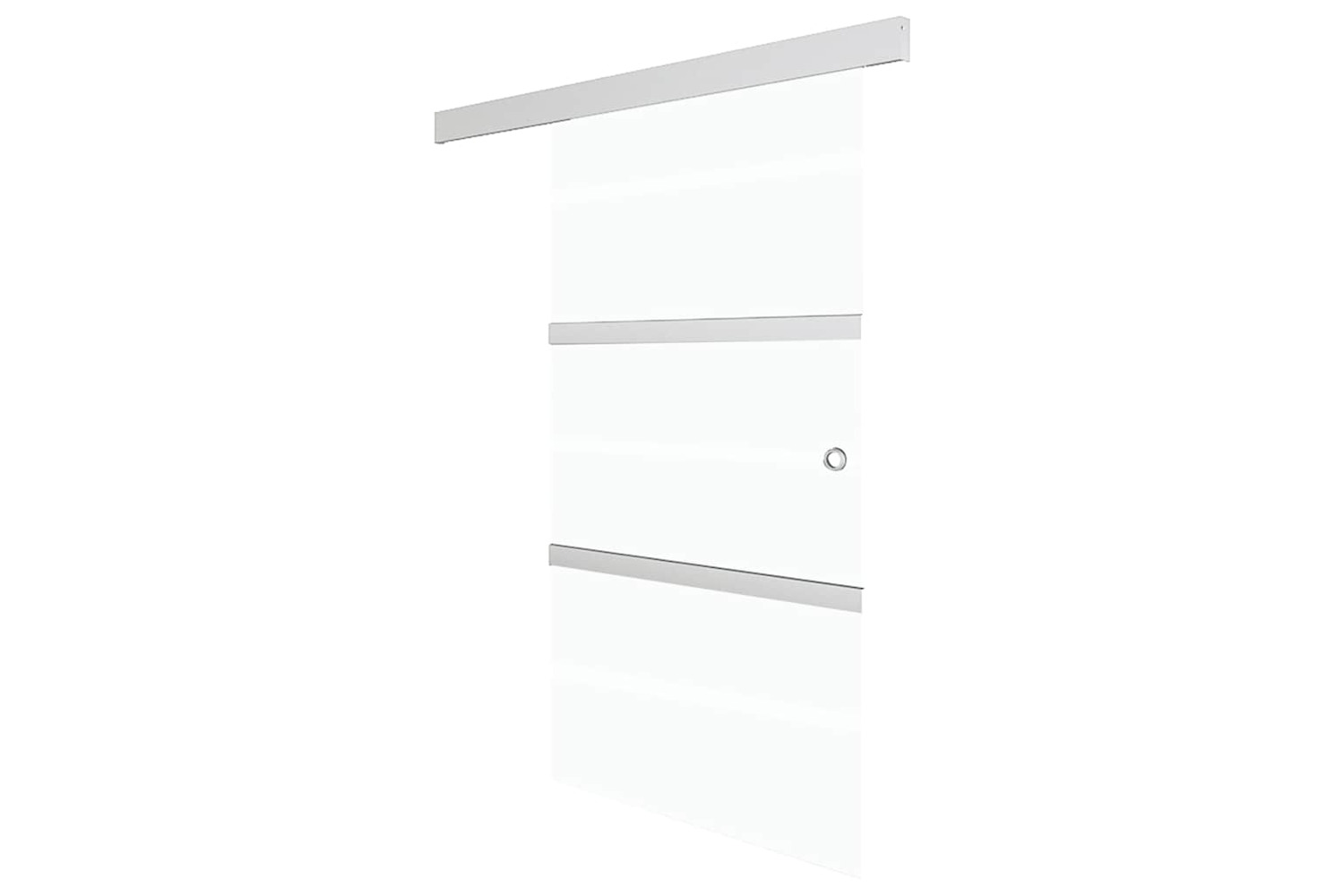 Vidaxl Sliding Door Esg Glass And Aluminium 102.5x212 Cm Silver