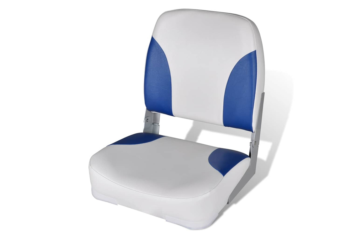 Vidaxl Boat Seat Foldable Backrest With Blue-white Pillow 41x36x48cm