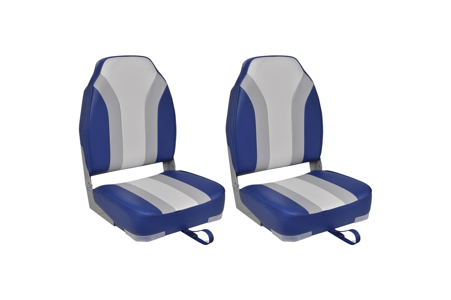 Vidaxl Foldable Boat Chairs 2 Pcs High Backrest