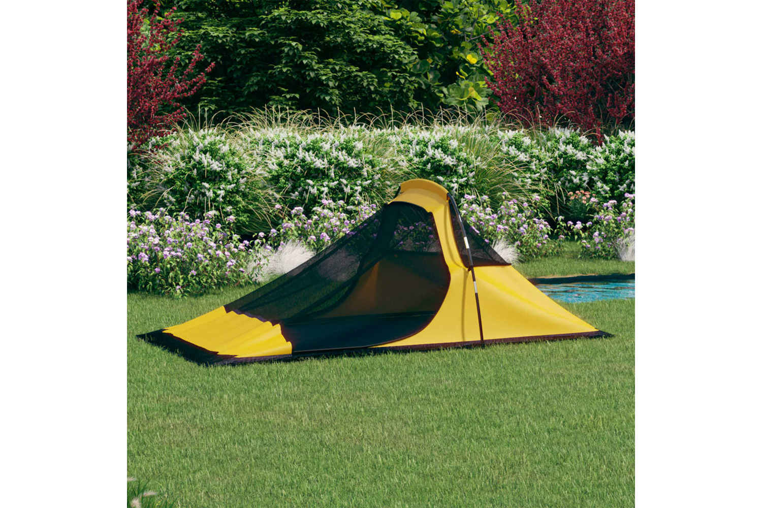 vidaXL 93074 Camping Tent 317x240x100cm Yellow