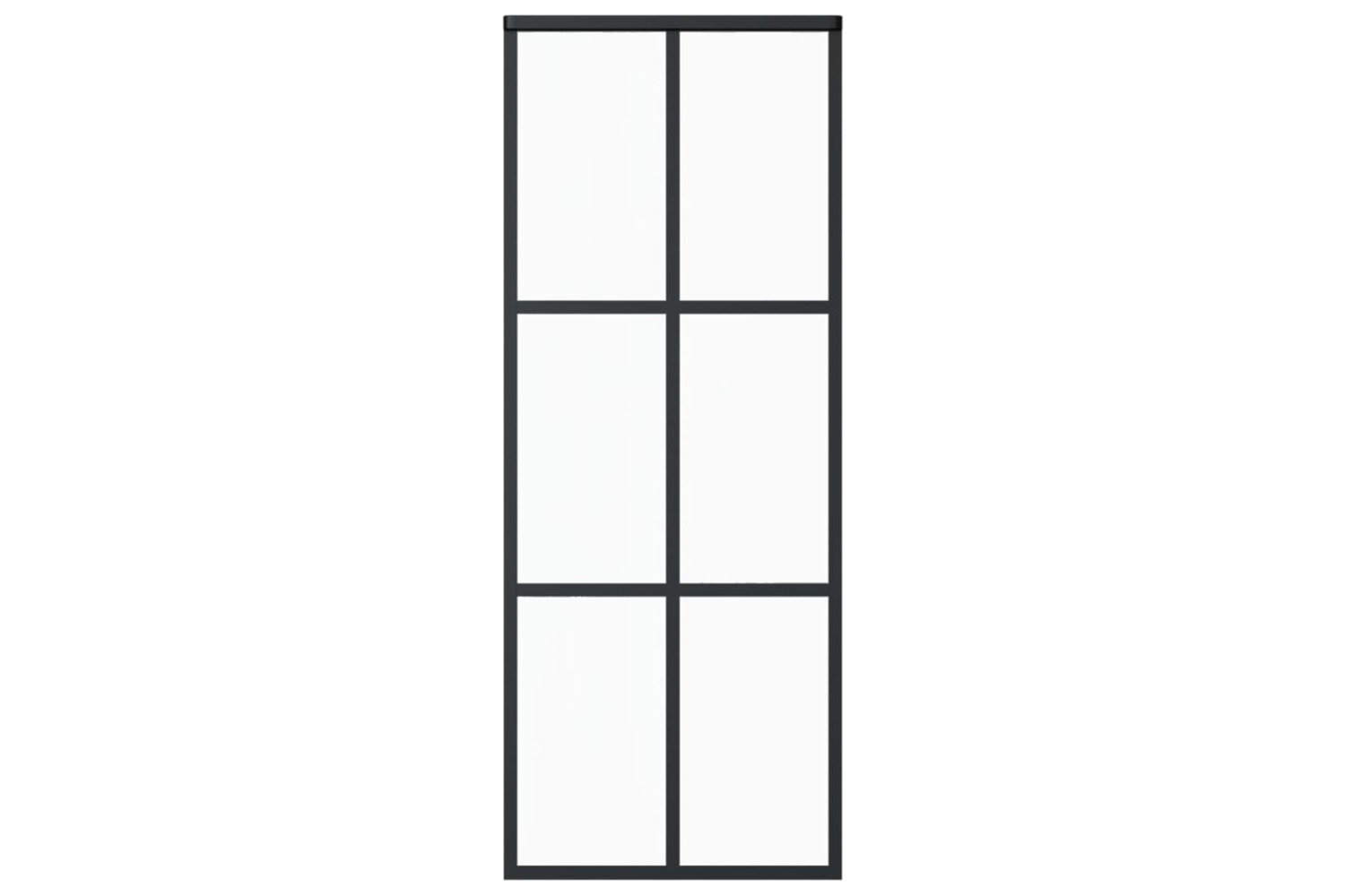 vidaXL 151011 Sliding Door Esg Glass And Aluminium 76x205cm Black