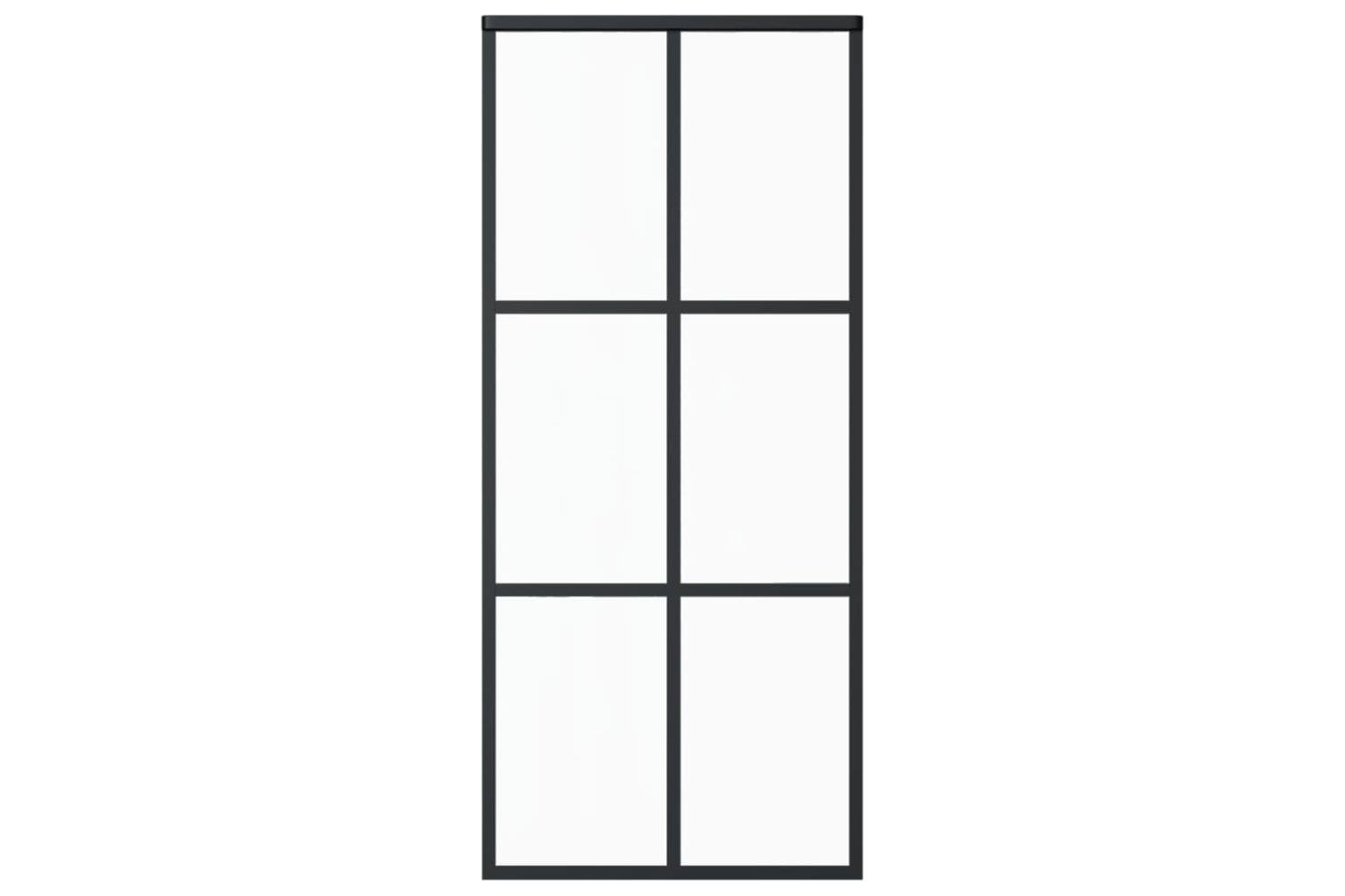 vidaXL 151012 Sliding Door Esg Glass And Aluminium 90x205cm Black