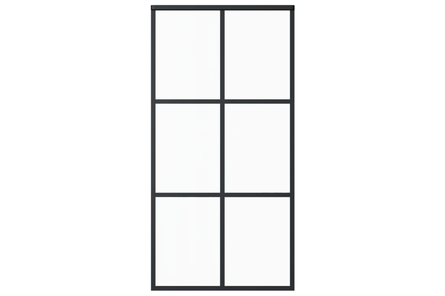 vidaXL 151013 Sliding Door Esg Glass And Aluminium 102x205cm Black