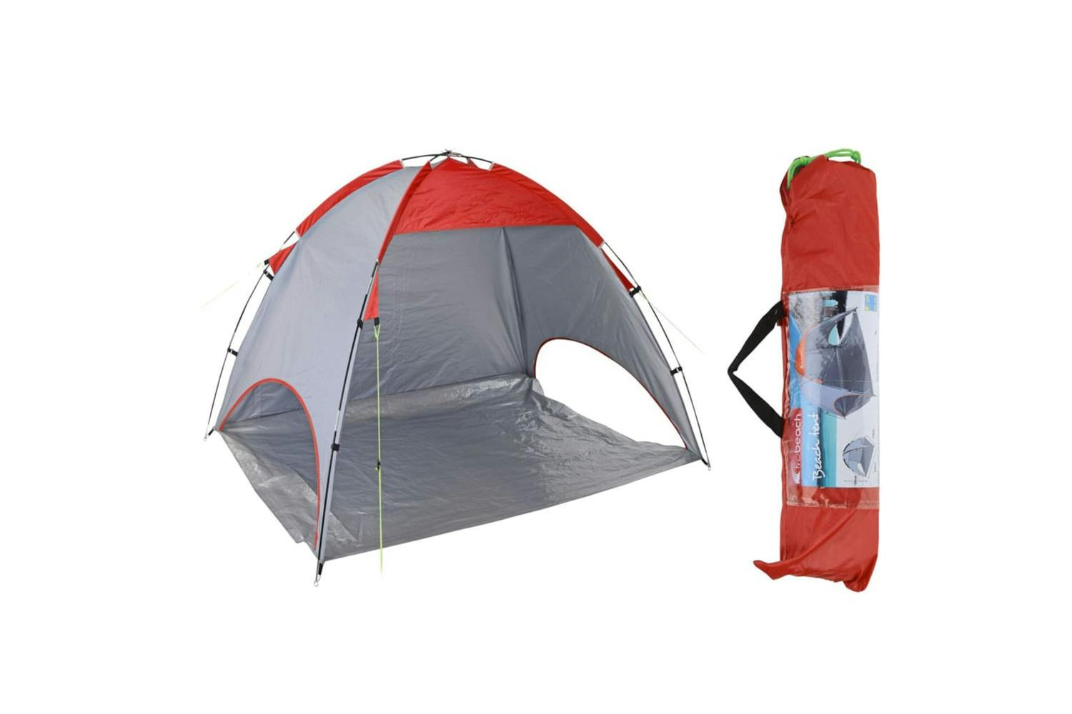 Probeach 441918 Beach Tent Red And Grey 220x120x115 Cm