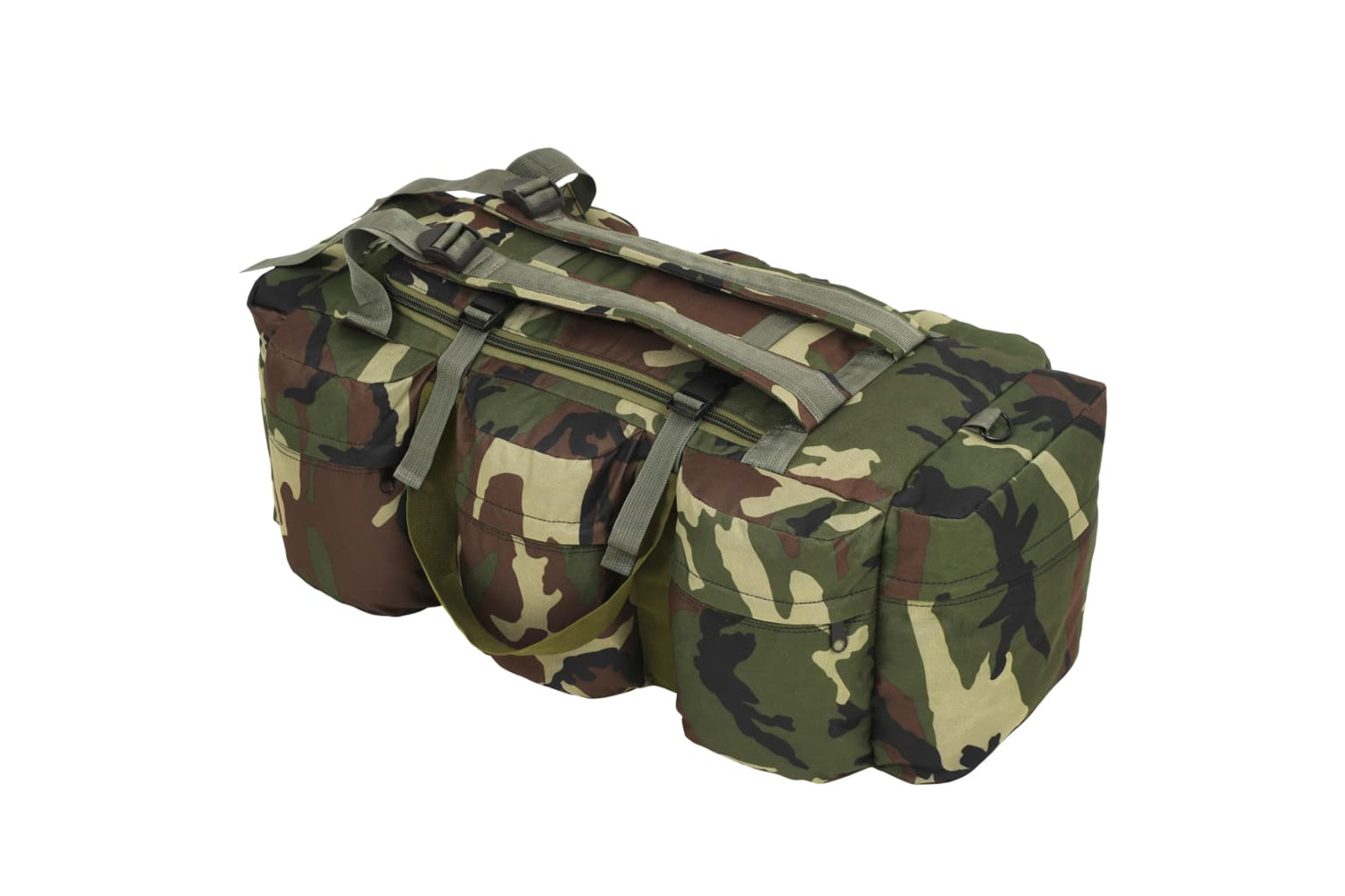vidaXL 91389 3-in-1 Army-style Duffel Bag 90 L Camouflage