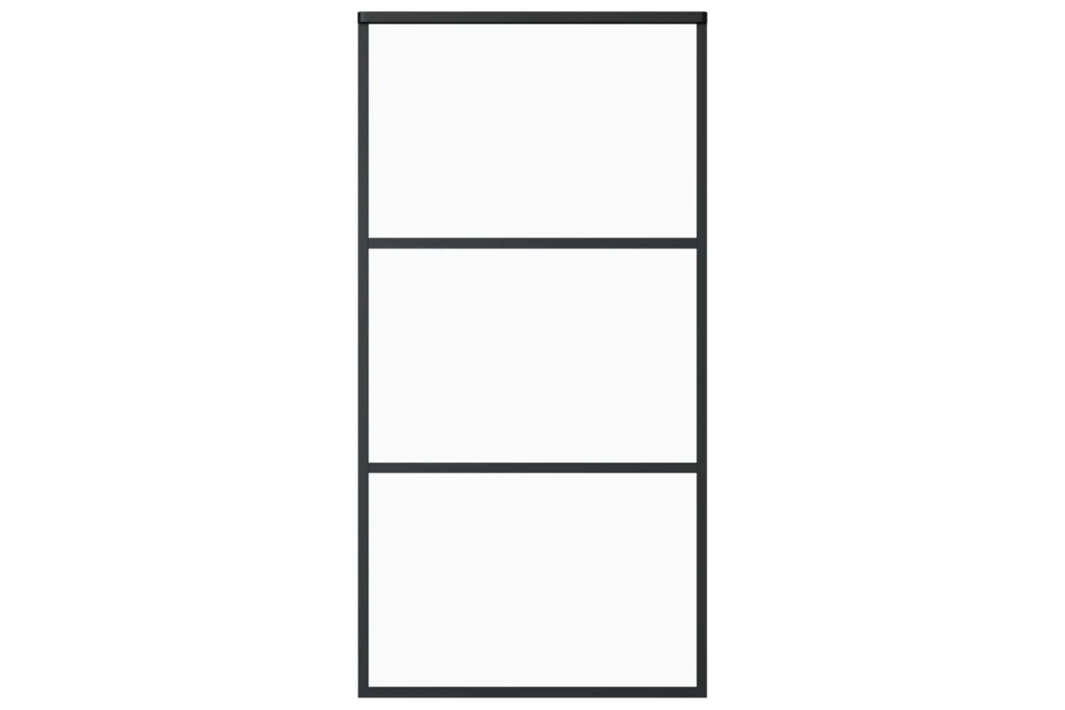 vidaXL 151010 Sliding Door Esg Glass And Aluminium 102x205cm Black