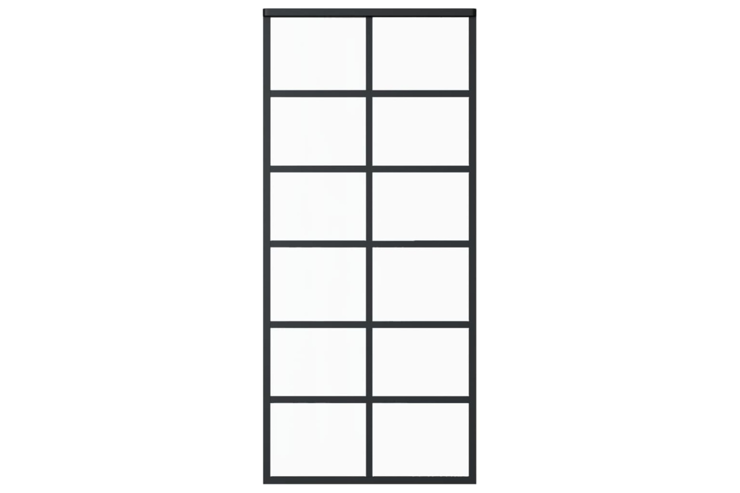vidaXL 151018 Sliding Door Esg Glass And Aluminium 90x205cm Black