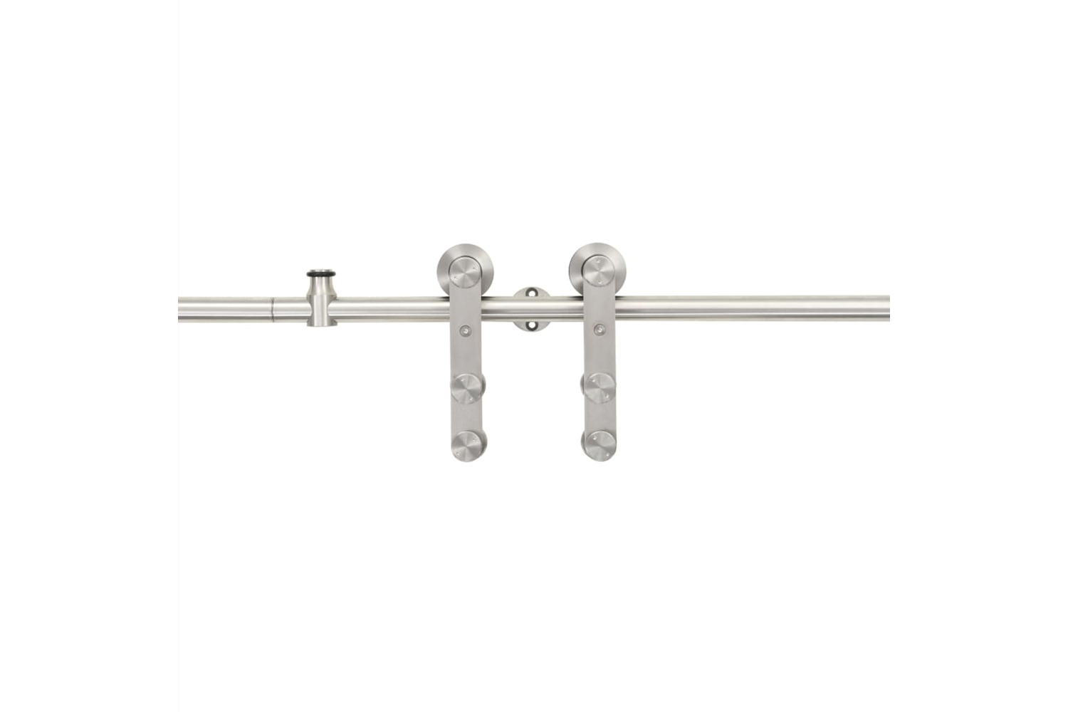 vidaXL 142826 Sliding Door Hardware Kit 183cm Stainless Steel Silver