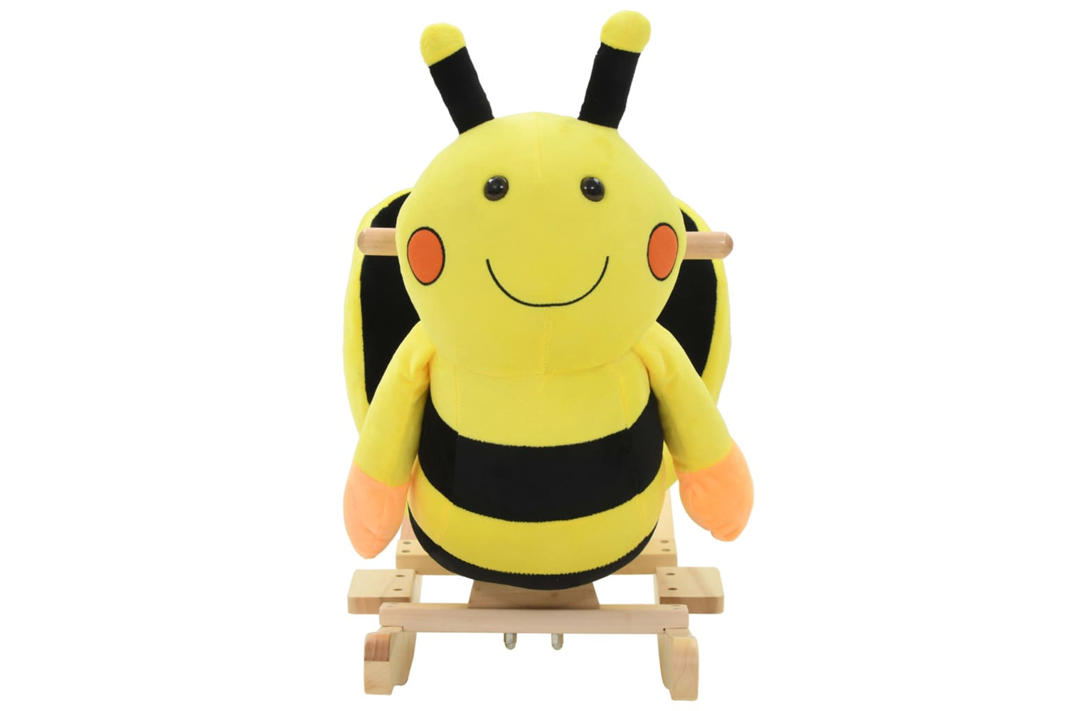 vidaXL 80223 Rocking Animal Bumblebee With Backrest Plush 60x32x57cm Yellow