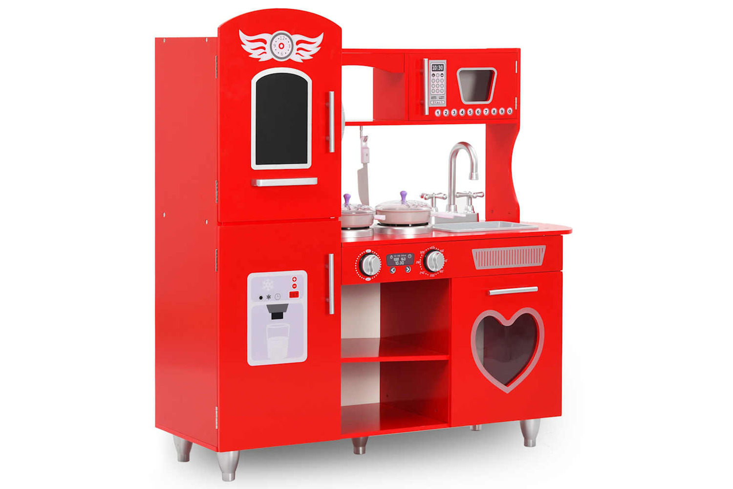 Vidaxl Kids' Play Kitchen Mdf 84x31x89 Cm Red