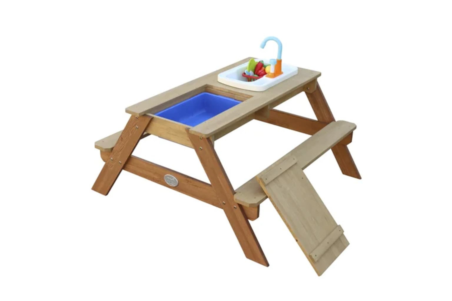 Axi 441657 Sand And Water Picnic Table Emily With Play Kitchen Brown