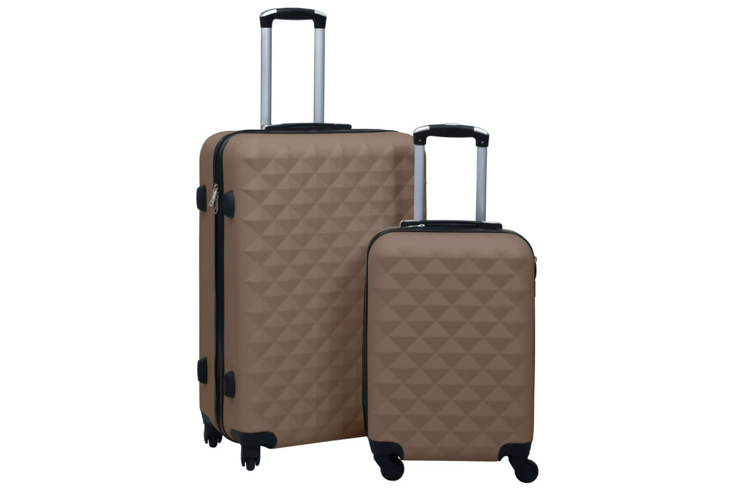 vidaXL 92433 Hardcase Trolley Set 2 Pcs Brown Abs