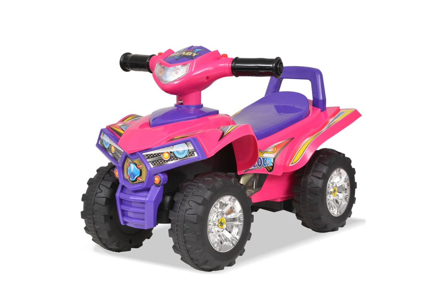 Vidaxl Children's Ride-on Atv with Sound and Light Pink and Purple
