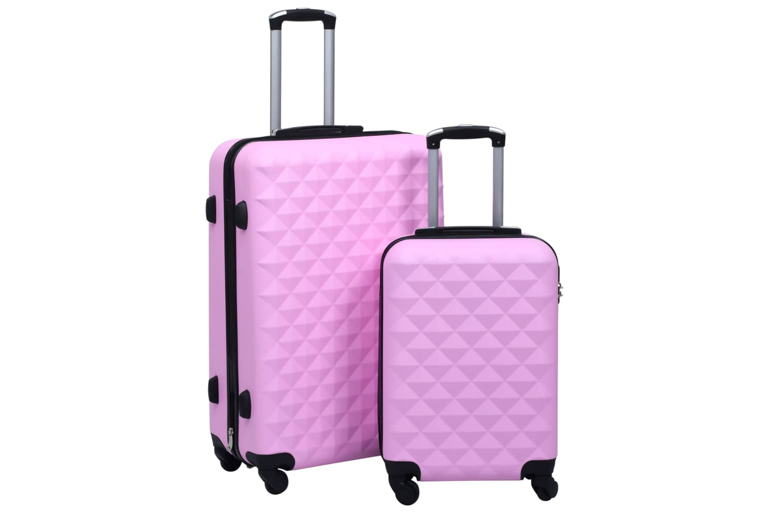vidaXL 92429 Hardcase Trolley Set 2 Pcs Pink Abs
