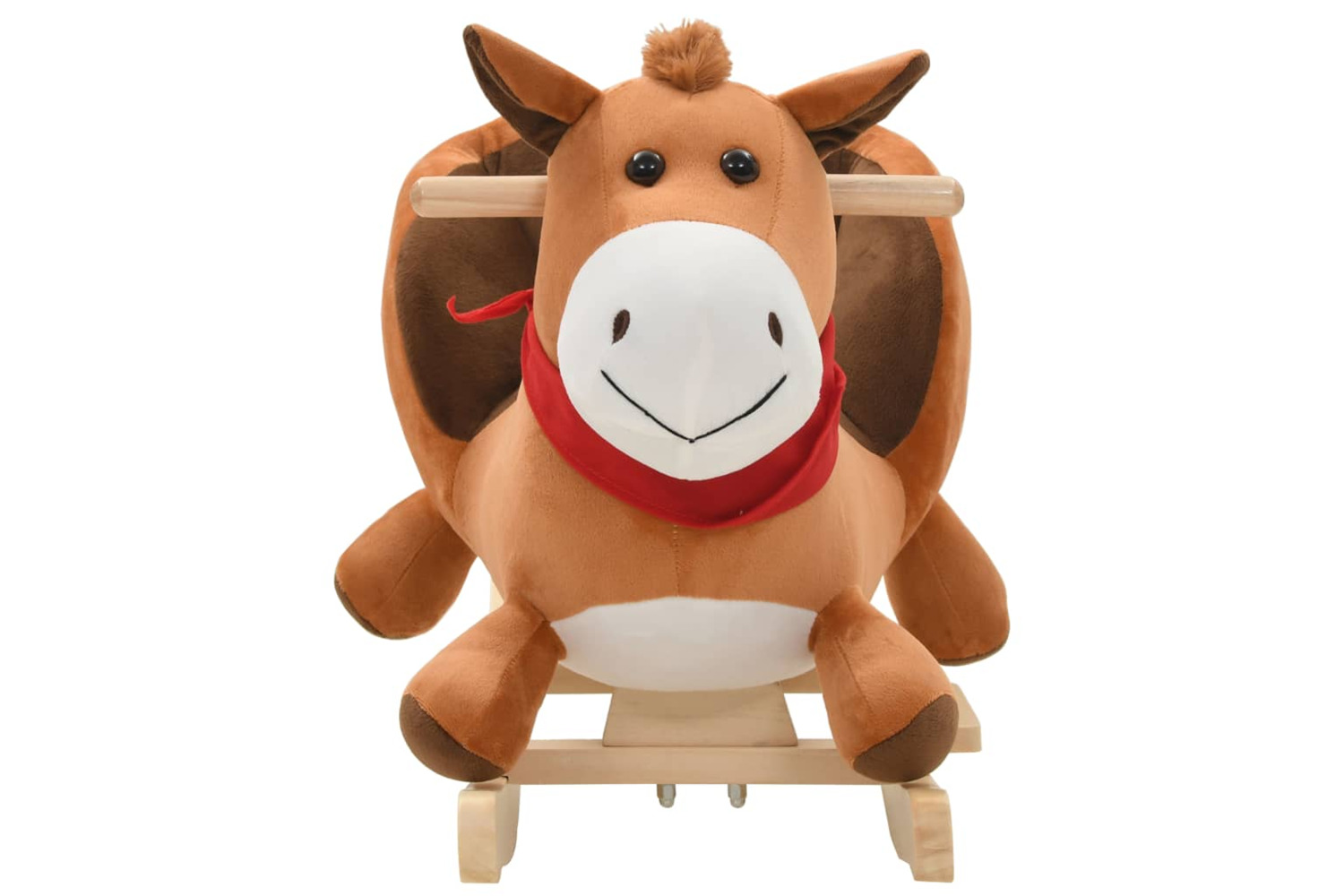 vidaXL 80221 Rocking Animal Horse With Backrest Plush 60x32x50cm Brown