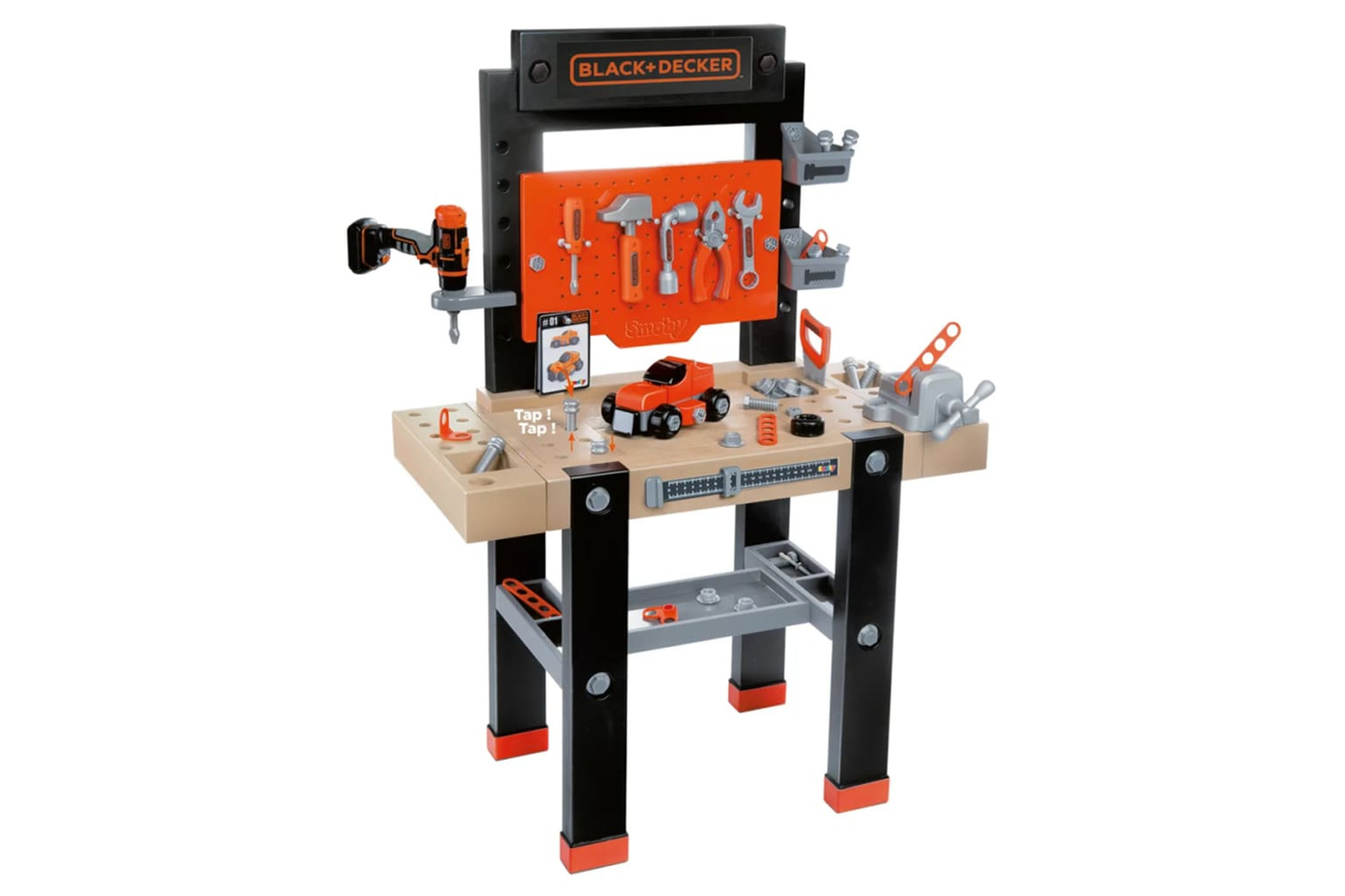 Smoby 412188 Bricolo Workbench Black+decker 79x39x103 Cm 360701
