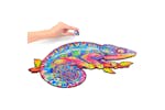 Unidragon 444676 314 Piece Wooden Jigsaw Puzzle Iridescent Chameleon King Size 31x41 Cm