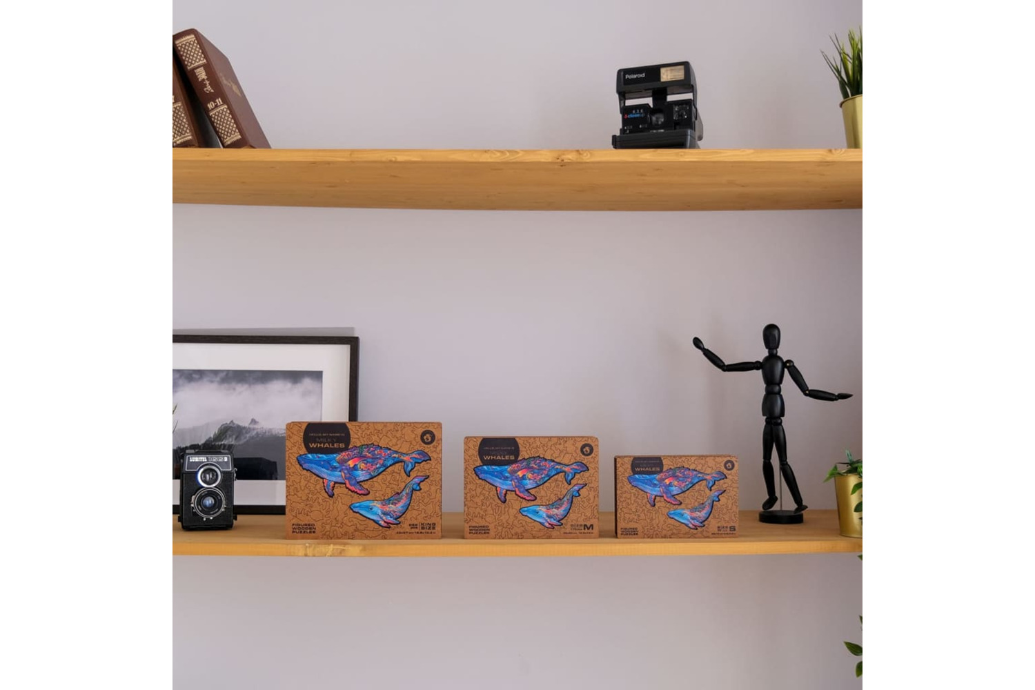 Unidragon 444686 268 Piece Wooden Jigsaw Puzzle Milky Whales King Size 43x27 Cm