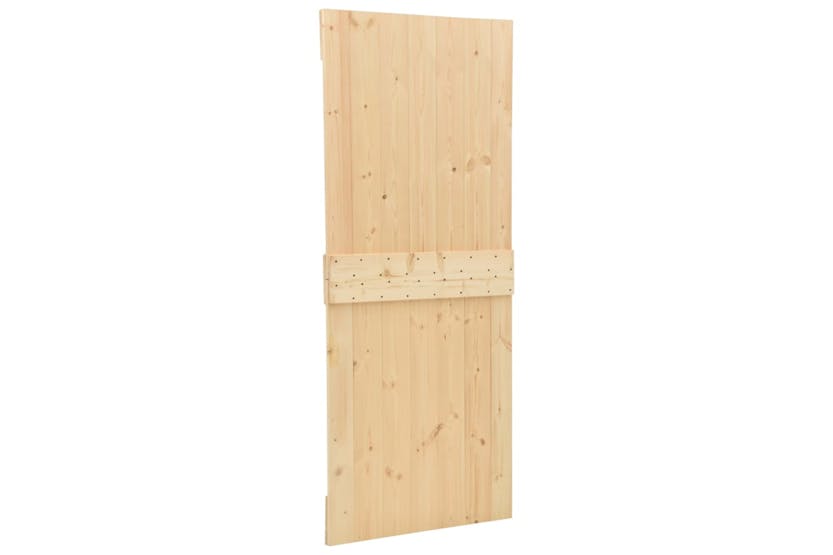 Vidaxl 3057504 Sliding Door With Hardware Set 100x210 Cm Solid Pine Wood
