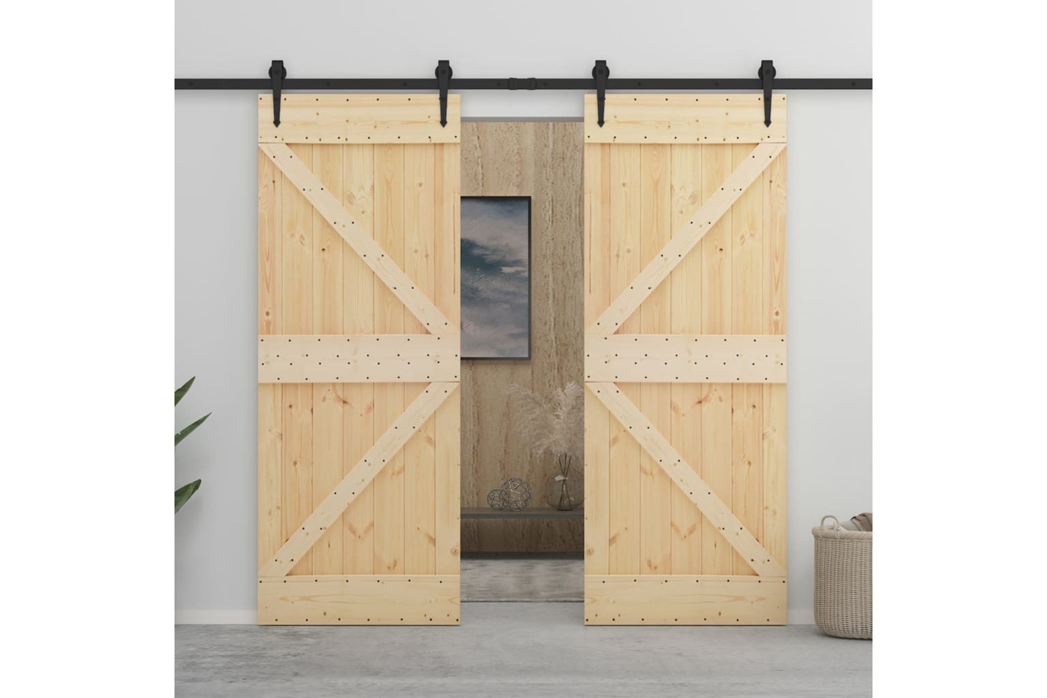vidaXL 289108 Door 90x210cm Solid Pine Wood