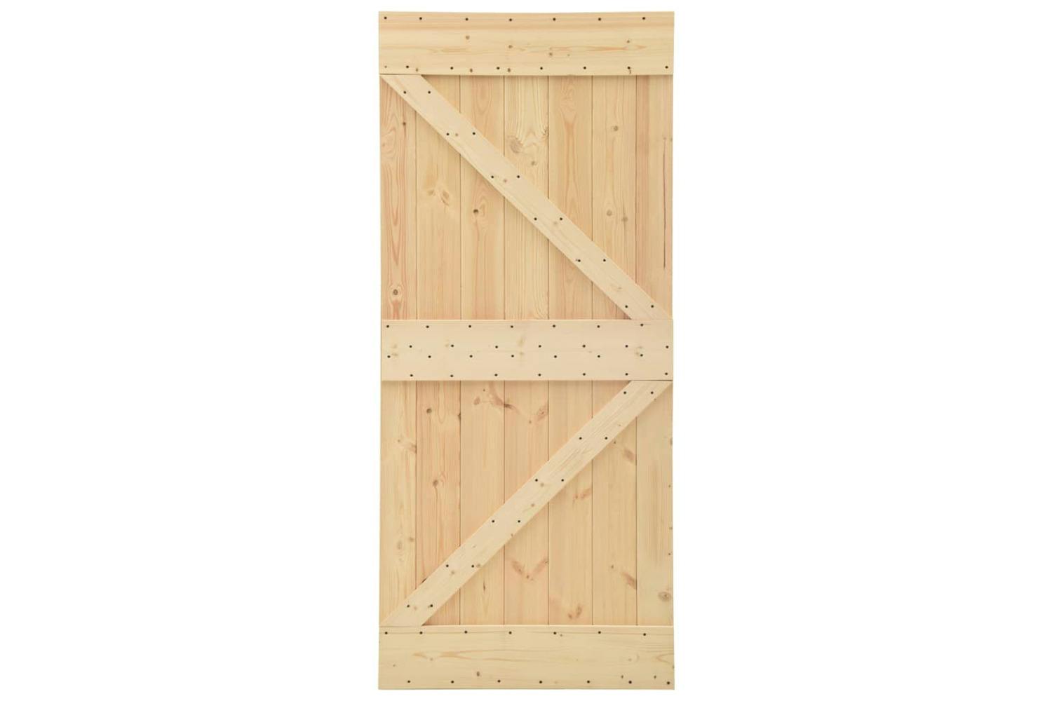 Vidaxl 3057594 Sliding Door With Hardware Set 90x210 Cm Solid Pine Wood