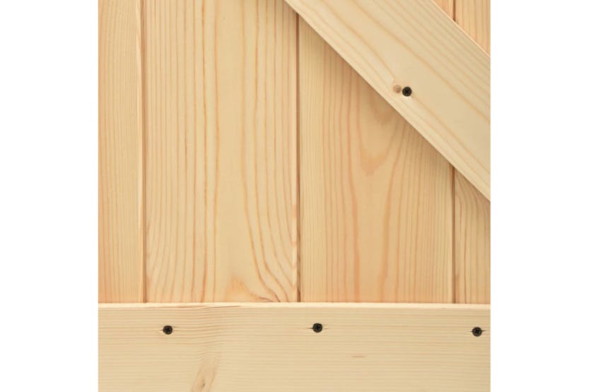 Vidaxl 3057491 Sliding Door With Hardware Set 80x210 Cm Solid Pine Wood