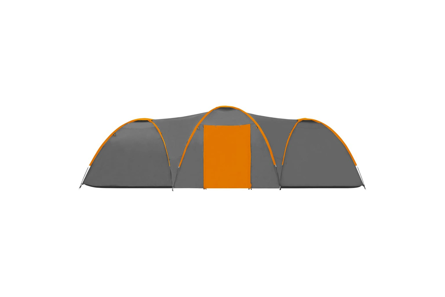 vidaXL 93051 Camping Igloo Tent 650x240x190cm 8 Person Grey And Orange